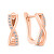 Fashion orecchini placcati in oro rosa con zirconi EA532R
