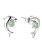 Játékos ezüst fülbevaló smaragddal  Delfín Precious Stone SE09092E