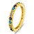 Verspielter vergoldeter Ring mit farbigen Zirkonen RI116YRBW