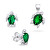 Set scintillante di gioielli in argento con zirconi Tartaruga SET233WG (ciondolo, orecchini)