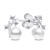 Cercei unici argintii cu perle reale EA622W