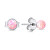 Jemné stříbrné pecky s růžovými syntetickými opály EA625WP