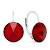 Schöne silberne Ohrringe mit roten Zirkonen EA372WR