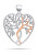 Krásný stříbrný bicolor přívěsek se zirkony Srdce PT81WR