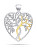 Krásný stříbrný bicolor přívěsek se zirkony Srdce PT81WY
