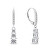 Lussuosi orecchini in argento con zirconi trasparenti EA1012W