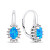 Luxus ezüst fülbevaló cirkónium kövekkel és opálokkal EA432WB