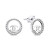Luxus ezüst fülbevaló cirkónium kövekkel World Icon EA1014W