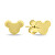 Orecchini minimalisti placcati oro minimalisti Mickey Mouse EA917Y