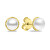 Minimalistické pozlacené náušnice s pravými perlami EA620Y