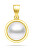 Minimalistický pozlacený přívěsek s pravou perlou PT89Y