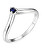 Minimalistický stříbrný prsten se safírem Precious Stone SR09001B