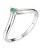 Minimalistický strieborný prsteň so smaragdom Precious Stone SR09001E