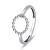 Inel modern pentru femei cu zirconiu transparent RI009W