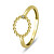 Moderner vergoldeter Ring mit klarem Zirkon RI009Y