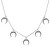 Moderné strieborný náhrdelník s polmesiaci NCL12W