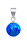 Moderný strieborný prívesok s modrým syntetickým opálom PT110WB