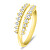 Modischer vergoldeter Ring mit klaren Zirkonen RI120Y