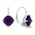 Cercei de argint fashion cu zirconi violet EA304WAM