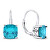 Orecchini fashion in argento con zirconi blu EA301WAQ