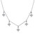 Módní stříbrný náhrdelník se zirkony NCL20W