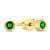 Zeitlose vergoldete Ohrringe mit grünen Zirkonen EA609YG