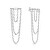 Intramontabili orecchini a catena con zirconi EA999W