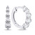 Orecchini a cerchio in argento con zirconi EA449W