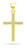 Originale pendente placcato oro con zirconi Croce PT78Y