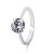 Nadčasový stříbrný prsten s čirým zirkonem RI057W