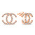Gyönyörű bronz fülbevaló cirkónium kövekkel World Icon EA1024R (táska)