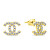 Cercei frumoși placați cu aur cu zirconi World Icon EA1018Y