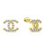 Cercei minunați placați cu aur cu zirconi World Icon EA1022Y (balon)