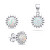 Nádherný set šperků s opály SET231W (náušnice, přívěsek)