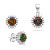 Nádherný set šperků s opály SET231WBC (náušnice, přívěsek)