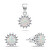 Splendido set di gioielli con opale SET247W (orecchini, ciondolo)