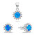 Nádherný set šperkov s opálmi SET247WB (náušnice, prívesok)