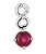 Nádherný strieborný náhrdelník s rubínom SP08339C (retiazka, prívesok)