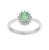 Nádherný strieborný prsteň so smaragdom R-FS-5626E