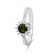 Gyönyörű ezüst gyűrű opállal és cirkónium kövekkel RI056WBC