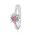 Wunderschöner Silberring mit Opal und Zirkonen RI056WP