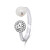 Elegante anello in argento con vera perla e zirconi RI062W