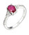 Splendido anello in argento con rubino Precious Stone SRC0203T