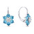 Teneri orecchini in argento con zirconi blu Fiori EA307WAQ