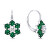 Teneri orecchini in argento con zirconi verdi Fiori EA307WG