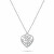 Collana raffinata in argento Cuore floreale NCL182W