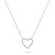 Collana fine in argento Cuore con zirconi NCL35W