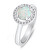 Raffinato anello in argento con opale e zirconi RI108W