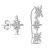 Okouzlující asymetrické stříbrné náušnice Hvězdy EA780W
