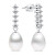Okouzlující stříbrné náušnice s perlou a zirkony EA950W